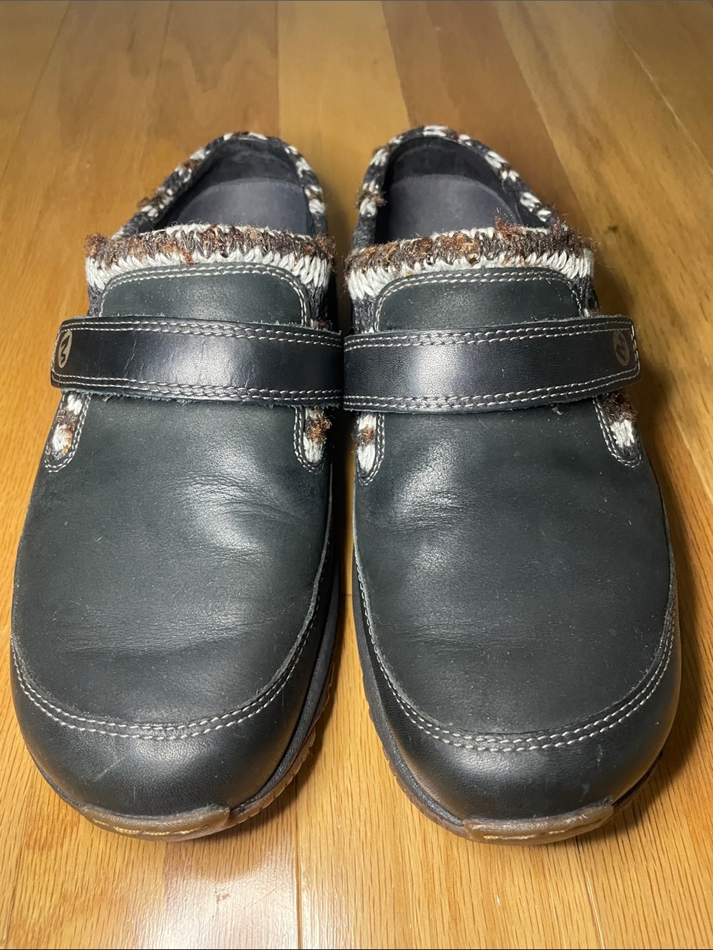 Merrill Encore Scoop Black leather Clog Womens Size 8